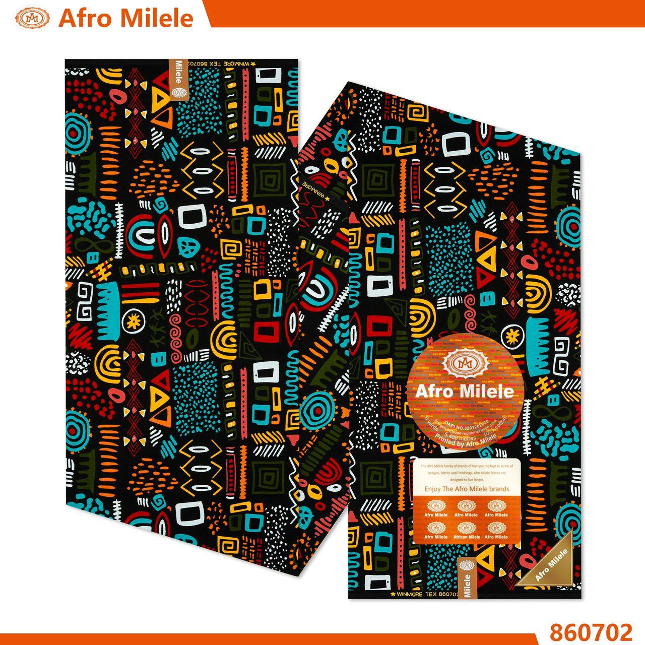 Multicolour Motif Kitenge Fabric