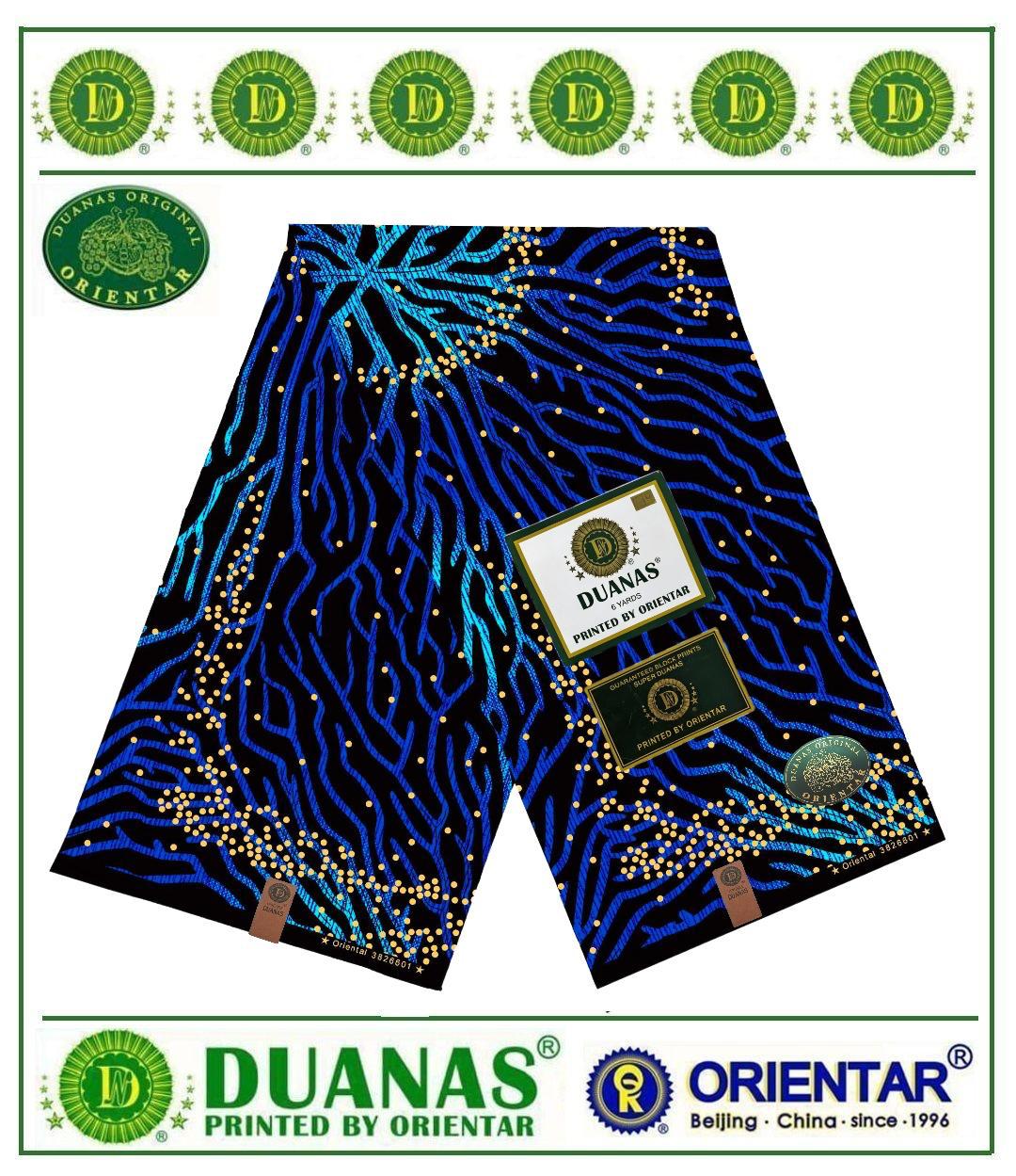 Blue Leaf Kitenge Fabric
