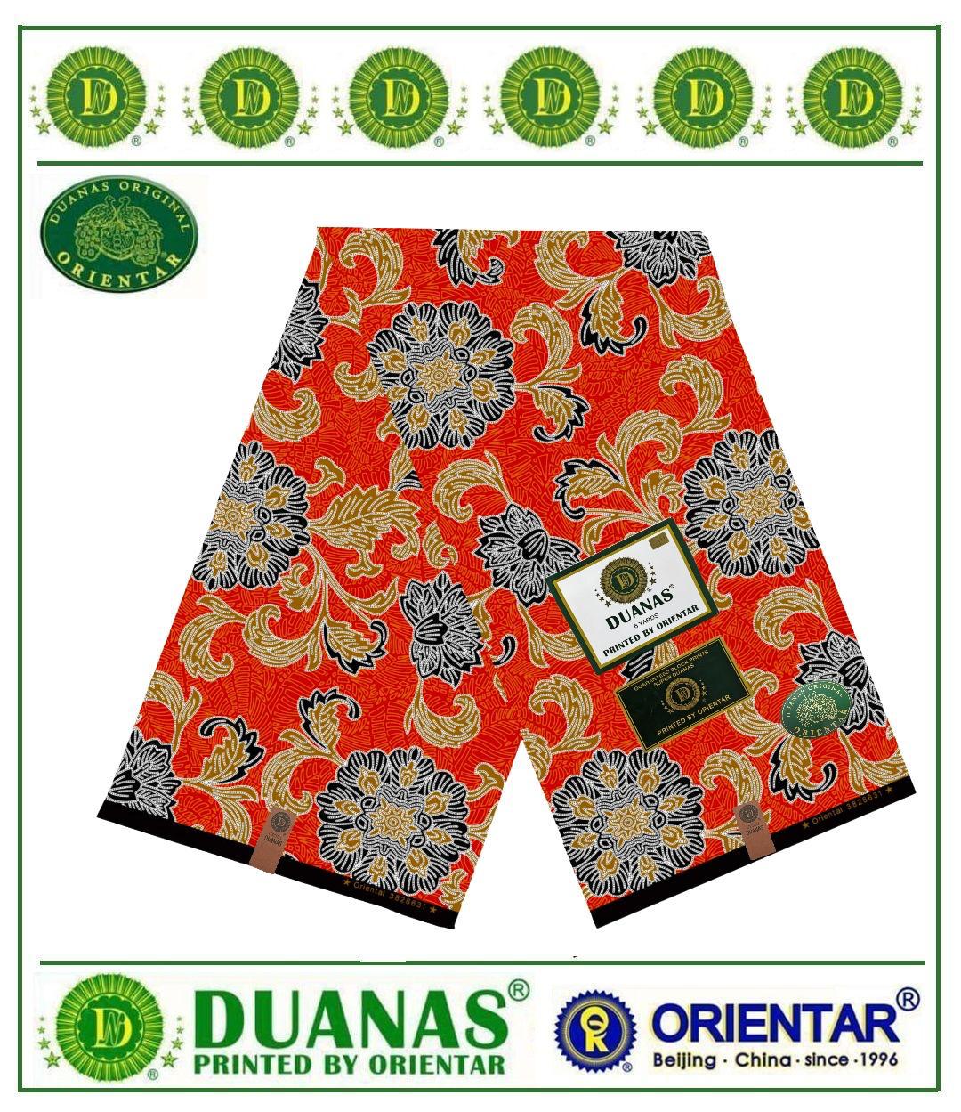 Coral Floral Kitenge Fabric