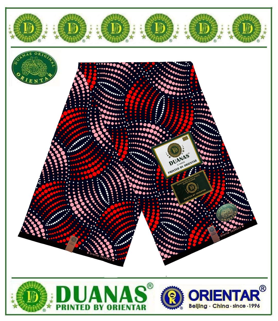 Red & Blue Kitenge Fabric