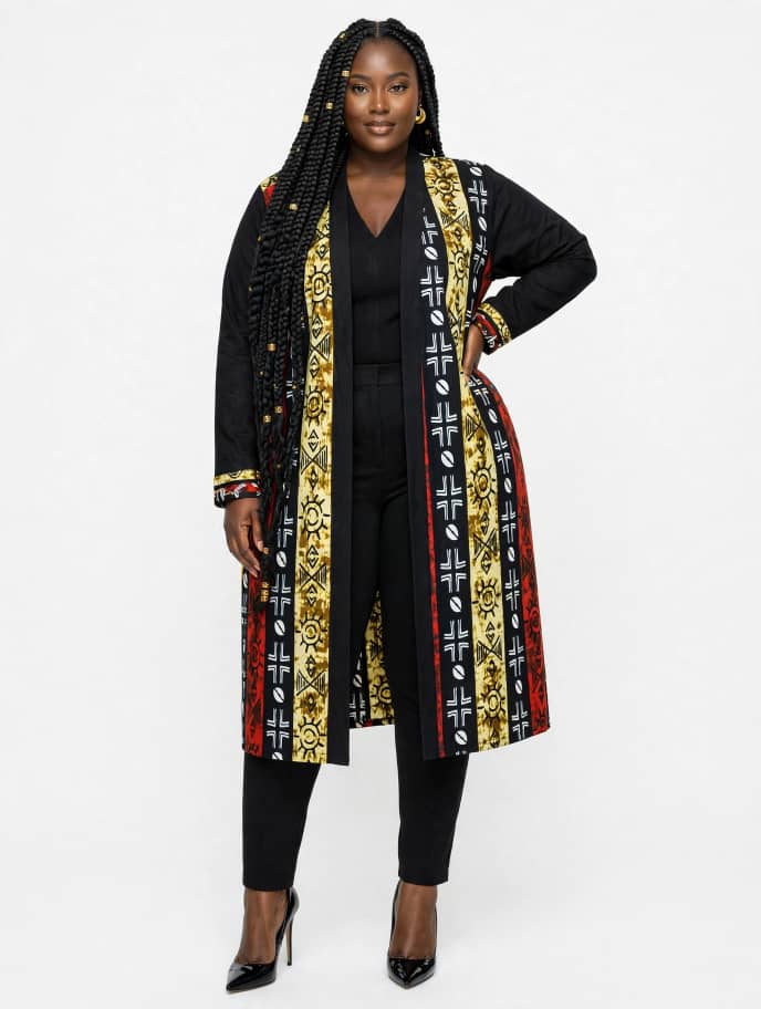 Black & Gold Panel Duster