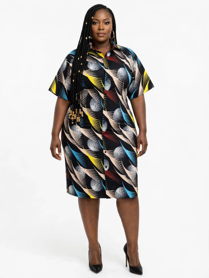 Multicolour Wave Shift Dress