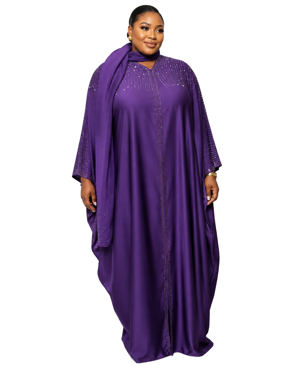 Purple Ankara kaftan