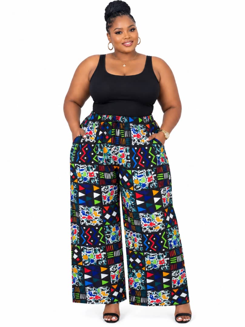 Multicolour Print Trousers